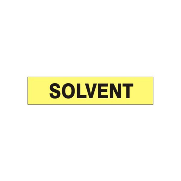 Solvent - Pipe Marker sign, Adhesive Vinyl, 1.125X8