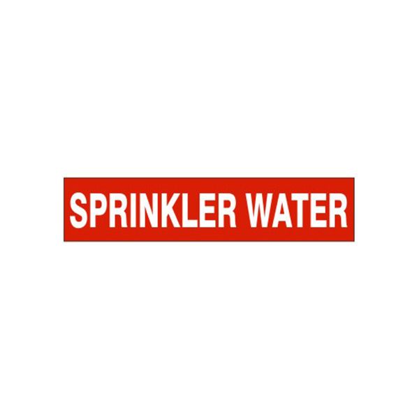 Sprinkler Water - Pipe Marker label, Adhesive Vinyl 25/Pk, 1.125X8