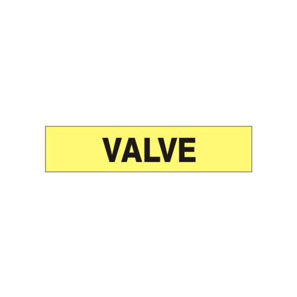 Valve - Pipe Marker sign, Adhesive Vinyl, 3X24