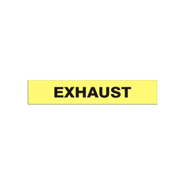 Exhaust - Pipe Marker sign, Adhesive Vinyl, 3X24