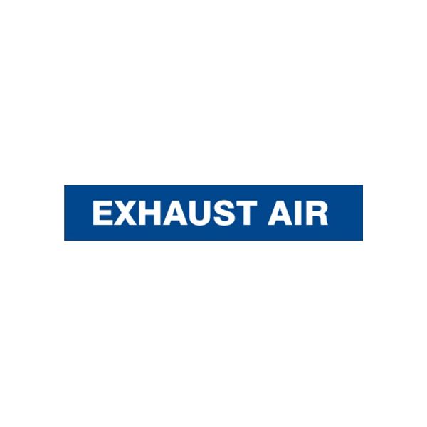 Exhaust Air - Pipe Marker sign, Adhesive Vinyl, 1.125X8