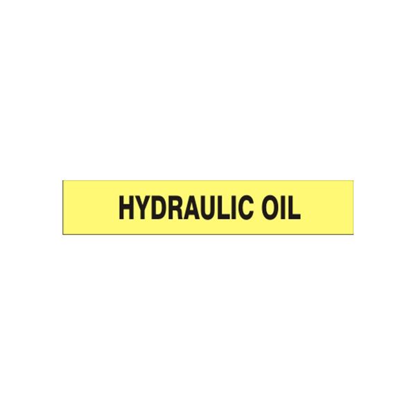 Hydraulic Oil - Pipe Marker sign, Adhesive Vinyl, 3X24