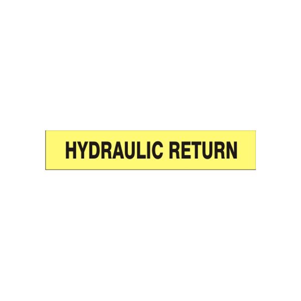 Hydraulic Return - Pipe Marker sign, Adhesive Vinyl, 3X24
