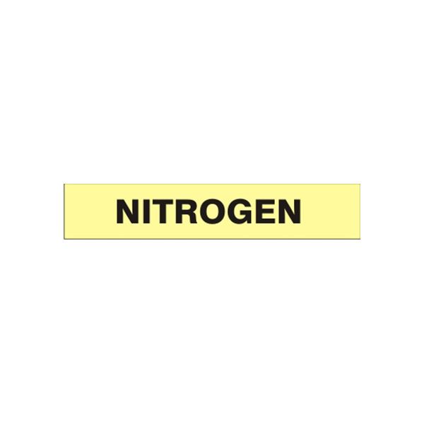 Nitrogen - Pipe Marker sign, Adhesive Vinyl, 1.125X8