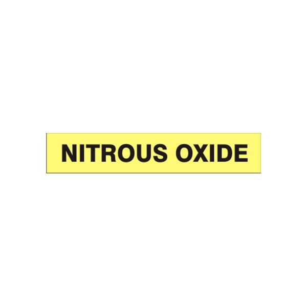 Nitrous Oxide - Pipe Marker sign, Adhesive Vinyl, 3X24