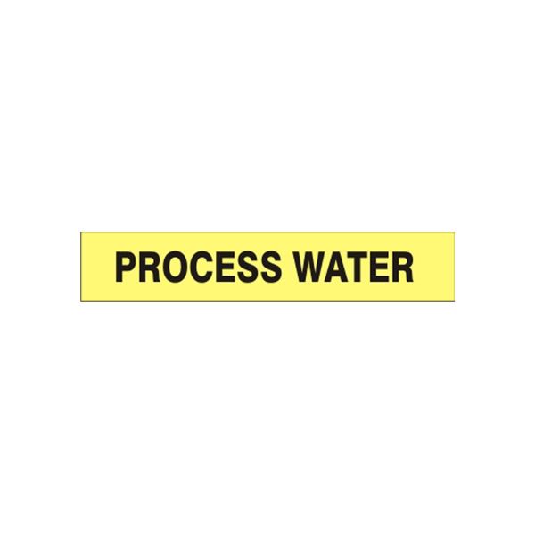 Process Water - Pipe Marker sign, Adhesive Vinyl, 3X24