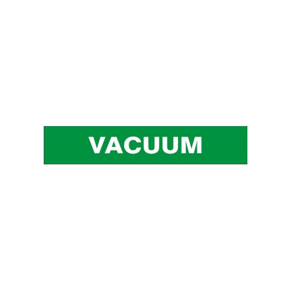Vacuum - Pipe Marker sign, Adhesive Vinyl, 3X24