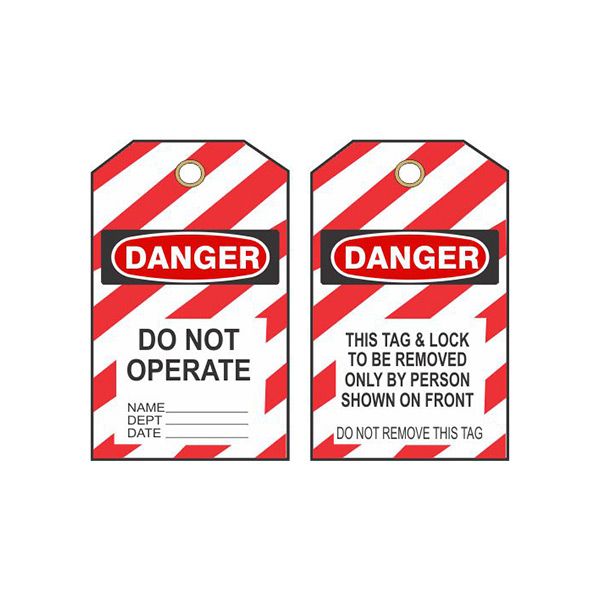 Danger Do Not Operate Tags, Rigid Vinyl, 6X3