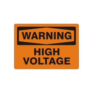 Warning: High Voltage - Warning Sign sign - W-966634 Warning: High Voltage - Warning Sign sign, Adhesive Vinyl, 10X14