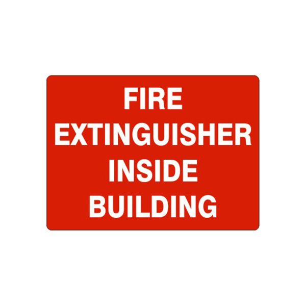 Fire Extinguisher Inside Building, Plastic (.040), 10X14