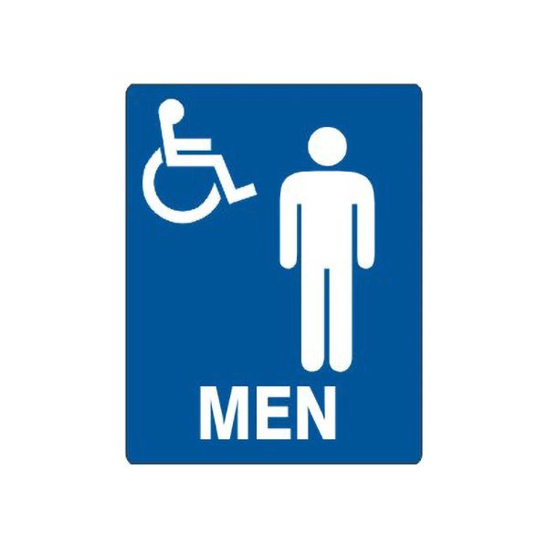 Men Men /Handicapped Picto, Plastic (.040), 10X14