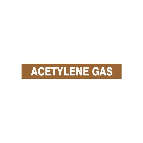 Acetylene Gas – Pipe Marker, Adhesive Vinyl, 1.125X8