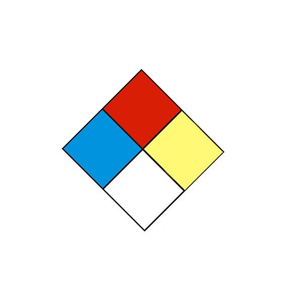 National Fire Protection Association (NFPA) Diamond Signs sign 24X24, Plastic (.040), 24X24