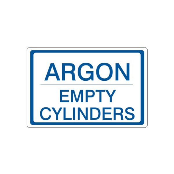 Argon Empty Cylinders – Cylinder Label, Plastic (.040), 7X10