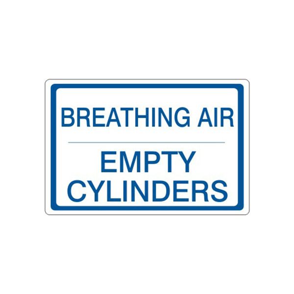 Breathing Air Empty Cylinders – Cylinder Label, Plastic (.040), 7X10