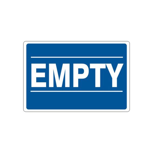 Empty – Cylinder Label, Adhesive Vinyl, 7X10