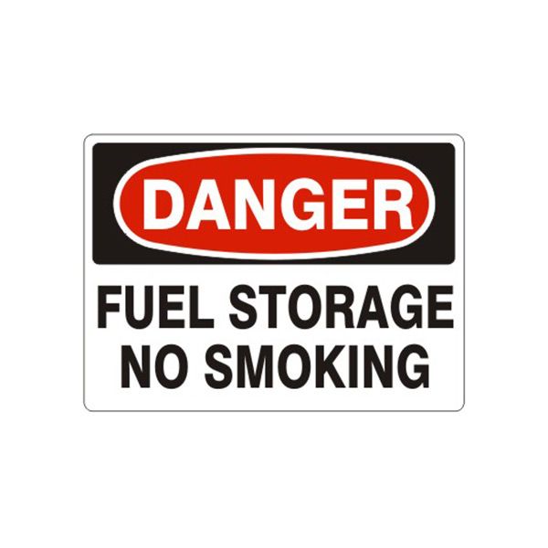 Danger: Fuel Storage No Smoking, Plastic (.040), 14X20