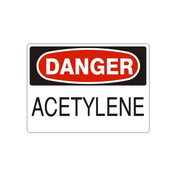 Danger: Acetylene sign, Aluminum (.040), 14X20