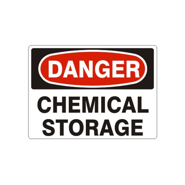 Danger: Chemical Storage sign, Plastic (.040), 10X14
