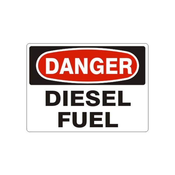 Danger Diesel Fuel sign, Aluminum (.040), 7X10