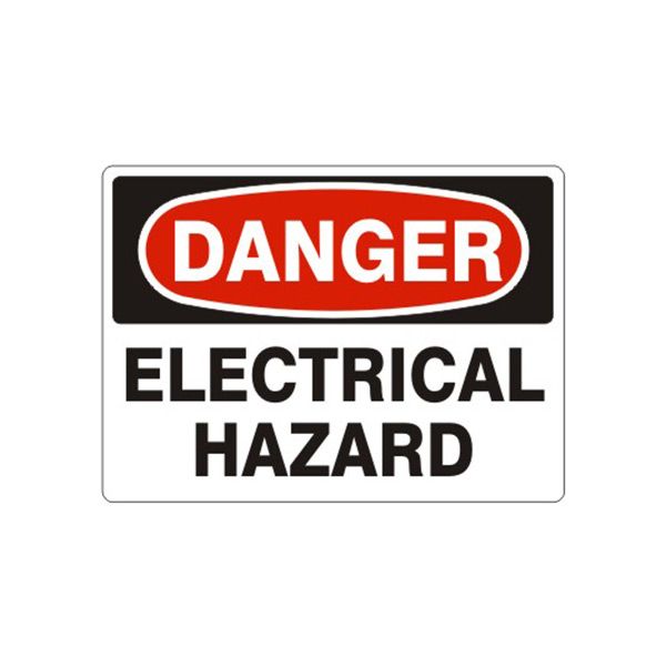 Danger: Electrical Hazard, Plastic (.040), 7X10