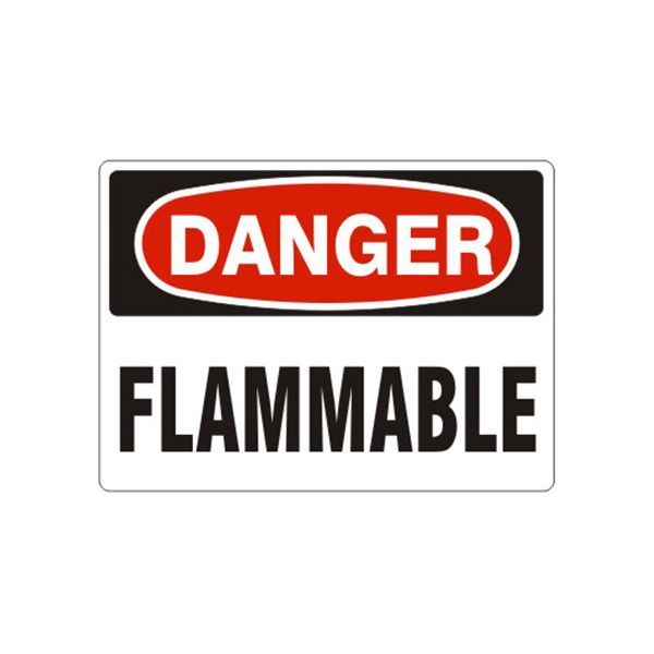Danger Flammable sign, Aluminum (.040), 10X14