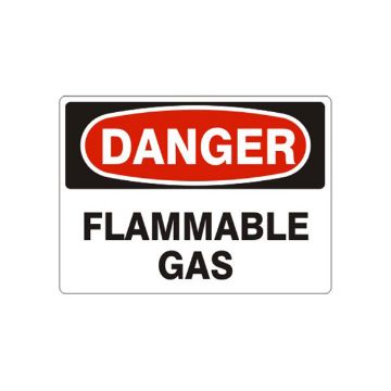 Danger: Flammable Gas - D-260643 Danger: Flammable Gas, Plastic (.040), 14X20
