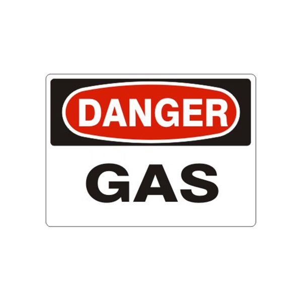 Danger Gas sign, Aluminum (.040), 14X20