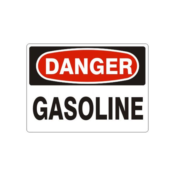 Danger Gasoline sign, Aluminum (.040), 14X20
