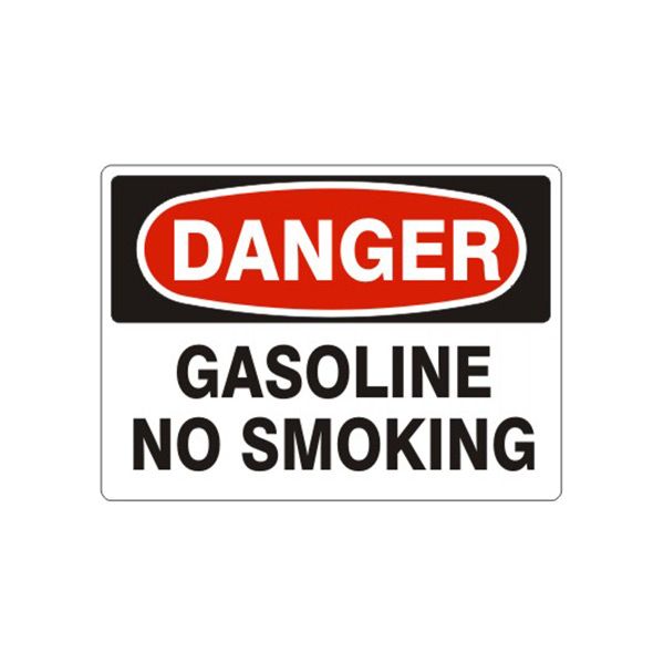 Danger: Gasoline No Smoking, Plastic (.040), 10X14