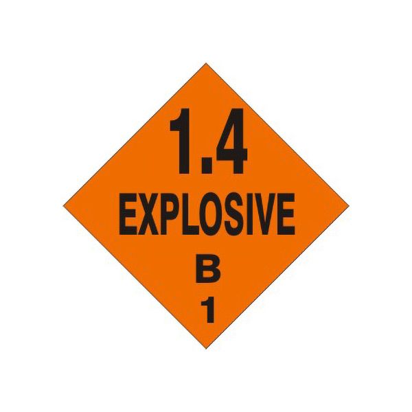 1.4 Explosive  B 1, Adhesive Vinyl, 4x4