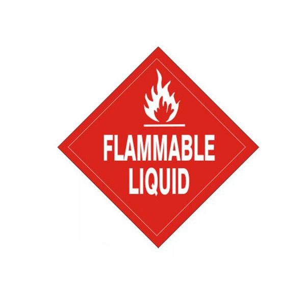 Flame Picto  Flammable Liquid, Adhesive Vinyl, 4x4